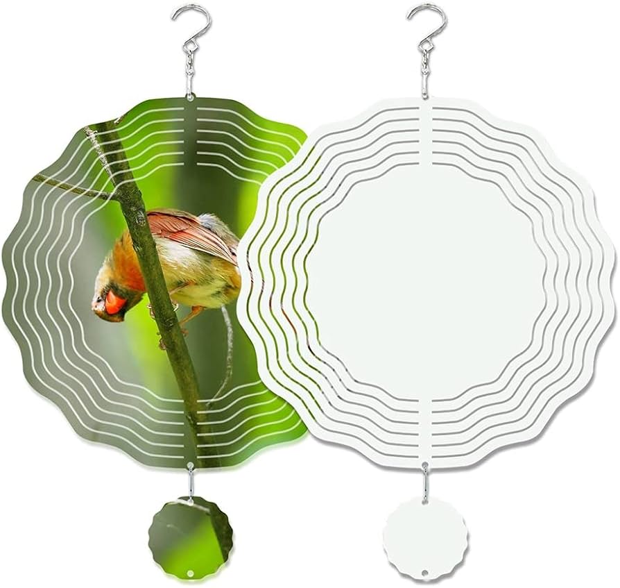 Giwnhvx 6個 8インチ 昇華風スピナーブランク、3Dアルミニウム